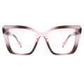 Cordelia - Square Pink-Grey Glasses for Women